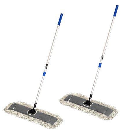 Alpine Industries 24 Cotton Floor Dust/Dry Mop Set, PK2 ALP434-24-2pk